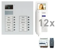 TCS Tür Control Video Außenstation Pack 12 AVU 12 Tasten Unterputz PVU16120-0010
