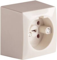 ABL Perilex-Steckdose 16A Aufputz IP20 hfr weiß 2491 Kunststoff-Gehäuse RAL1013