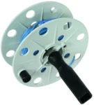 Dehn Drahthaspel K-grau B40mm m.25m Litze blau DHK40BSML075L25MBL