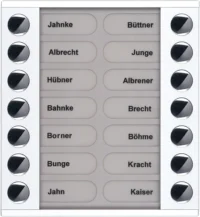 TCS Tür Control Audioaußenstation 2-reihig Erw.14 Tasten Aufputz weiß PET14-WS/04