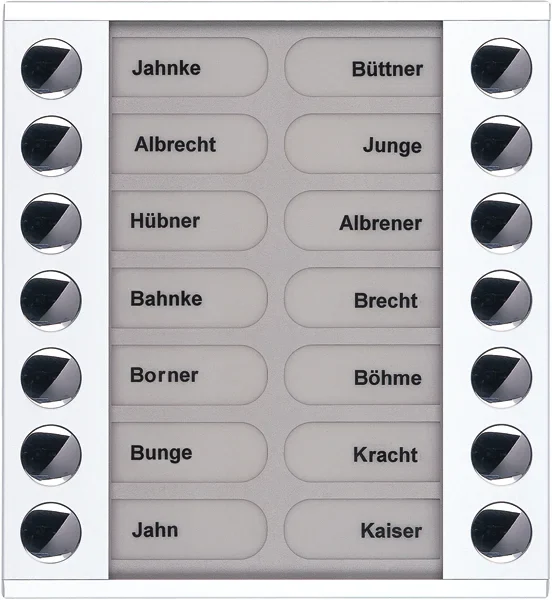 TCS TCS Tür Control Audioaußenstation 2-reihig Erw.14 Tasten Aufputz weiß PET14-WS/04