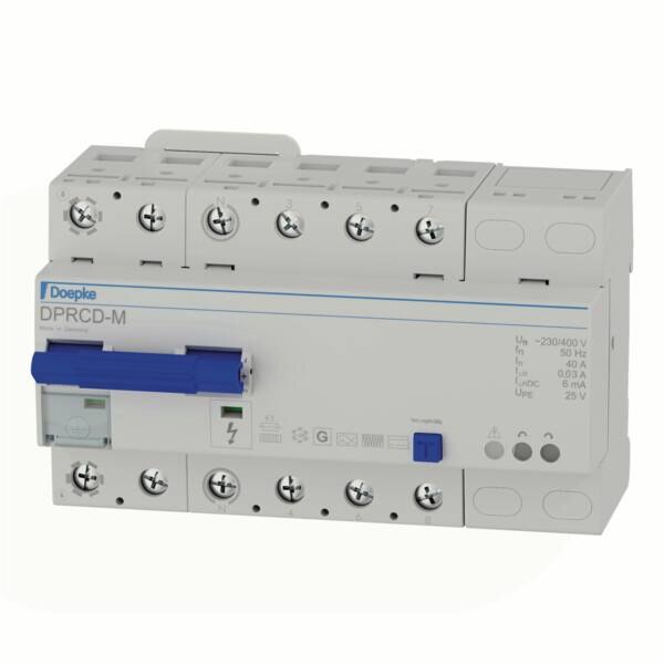 Doepke DOEPKE FI-Schutz mit Zusatz 5-polig 400V 40A DPRCD-M1 0,03A Überwachungseinheit Reiheneinbaugerät
