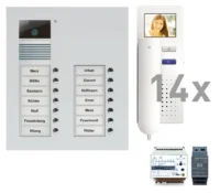 TCS Tür Control Video Außenstation Pack 14 AVU 14 Tasten Unterputz PVU16140-0010