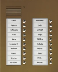 TCS Tür Control Audio Außenstation PUK 20 Tasten 2-spaltig Unterputz PUK20/2-EB