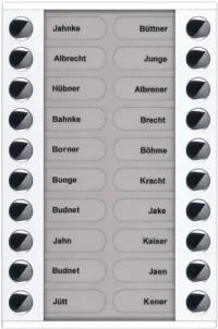 TCS Tür Control Audioaußenstation 2-reihig Erw.20 Tasten Aufputz weiß PET20-WS/04