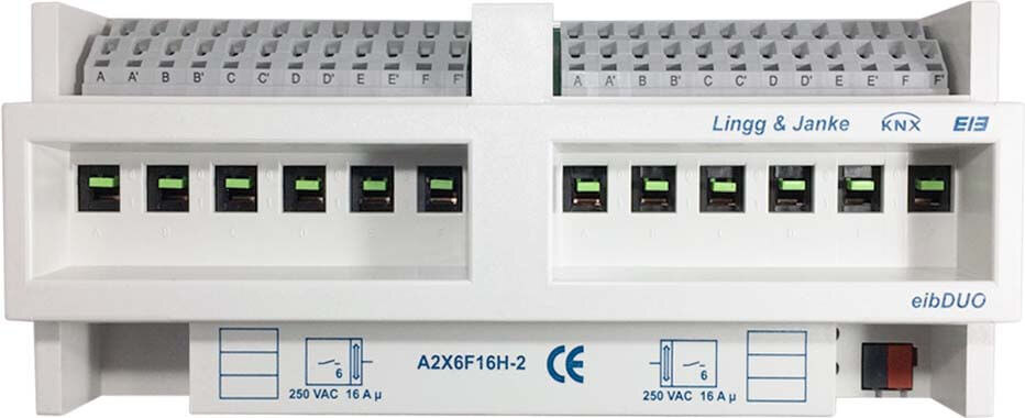 Lingg&amp;Janke Lingg&Janke Schaltaktor 12-fach 16A 250V 12TE A2X6F16H-2