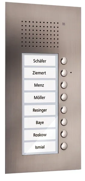 TCS TCS Tür Control Audio Außenstation PUK 8 Tasten 1spaltig Unterputz e PUK08/1-ES