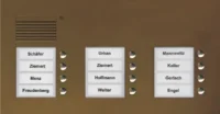 TCS Tür Control Audio Außenstation PUK 12 Tasten 3-spaltig Unterputz PUK12/3-EB
