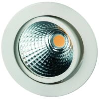 schwenkb. rund 500mA 20W IP40 3000K CRI80-weiss GLIN COB LED-Einbaustrahler