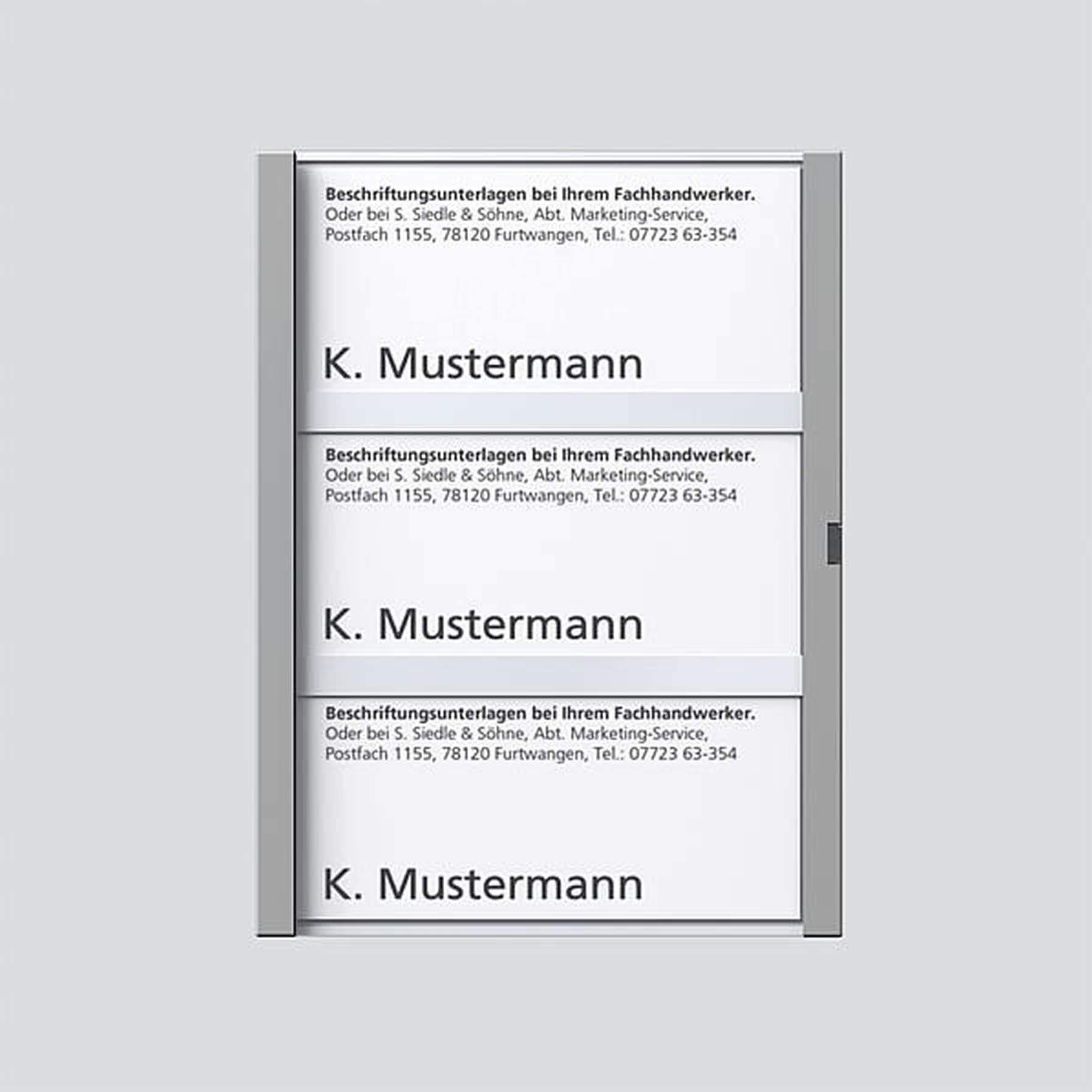 Siedle Siedle&Söhne Namensschild titan-met kpl für TM 611-3 TM 200029044-00