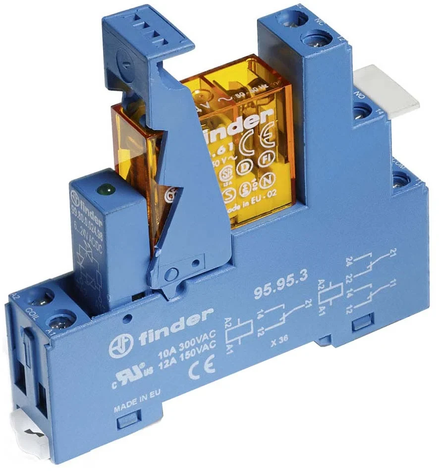 Finder Finder Koppelrelais 230VAC 2W 8A mit Fas.+LED+Vari. 49.52.8.230.0060