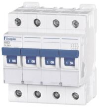 DOEPKE Leitungsschutzschalter UC K 63A DLS 6I K63-4 10KA 4-polig 400V 4TE 50Hz IP20