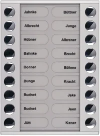 TCS Tür Control Audioaußenstation 2-reihig Erw.18 Tasten silber PET18-EN/04