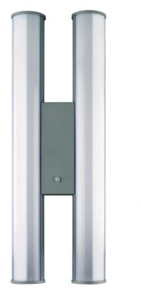 L504,B175H100mm,230V,27W,IP20,3000K,CRI8 0-RAL9006 RINDA Wandleuchte 2f m.Bewegs.