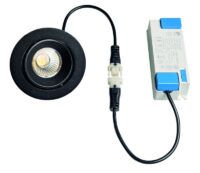Rutec ALU57252SWD Einbaustrahler rund,6W, IP65,27,30,4000K, CRI90-schwarz