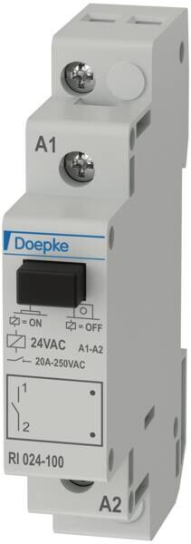 Doepke DOEPKE Installationsrelais 1TE mech Reiheneinbaugerät RI 024-100 1S 24V/AC 20A 21,6-26,4V AC
