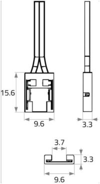 Rutec 70324 Einspeisung Gapless Einfarbig 8mm für VARDAflex LED-Strips