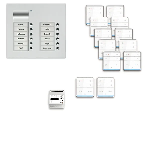 TCS TCS Tür Control pre:pack Audio Unterputz 12 Wohneinheiten mit Außenstation PUK PPUF12/2-EN/01