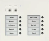TCS Tür Control Audio Außenstation PUK 10 Tasten 2-spaltig Unterputz PUK10/2-WS