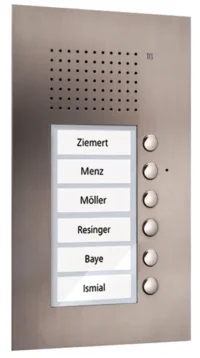 TCS Tür Control Audio Außenstation PUK 6 Tasten 1spaltig Unterputz e PUK06/1-ES
