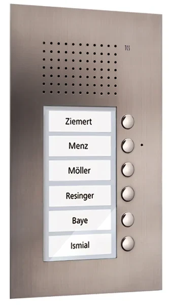 TCS TCS Tür Control Audio Außenstation PUK 6 Tasten 1spaltig Unterputz e PUK06/1-ES