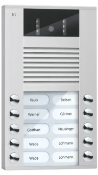 TCS Tür Control Video color Außenstation 10Tast 2reih Aufputz si AVE14103-0010