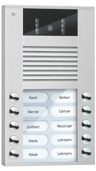 TCS TCS Tür Control Video color Außenstation 10Tast 2reih Aufputz si AVE14103-0010