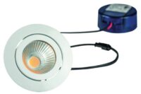Rutec ALU57341UWWD schwenk.,rund, weiss,8W,IP20,2700K, LED-Einbaustrahler