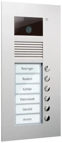 TCS Tür Control Video-Außenstation Color einspaltig, für 6 Wohneinheiten AVU14060-0010