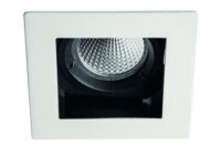 Rutec R55601-M Einbaustrahler Edelstahl,schwenkb.Quadr.weiß für MR-16