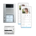 TCS Tür Control Videosprechanlgenset color 2 Tasten Aufputz, Freispr. PVE16020-0010