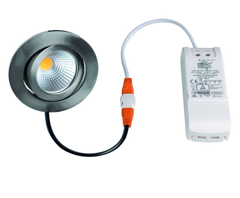 Rutec Rutec ALU57345WWD-V2 TALU LED-Einbaustrahler dimmbar,rund,8W, IP20