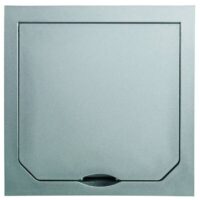 ABL Rahmen 1-fach Edelstahl matt horizontal Klappdeckel 1471 Metall