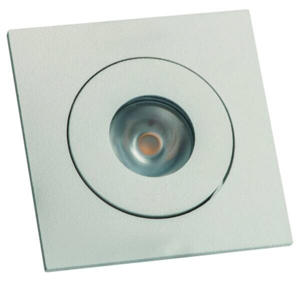 Rutec schwenkb. quadr. 350mA 1W IP20 3000K CRI80-sandweiß MENTE COB LED-Lichtpunkt