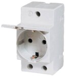 DOEPKE Steckdose Reiheneinbaugerät 250V/AC 16A Klappdeckel RDS 9 Einbausteckdose 2,5TE 69mm IP3X