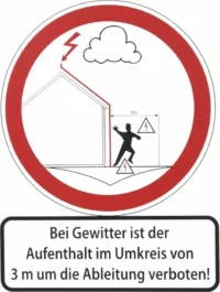 Dehn Hinweisschild 210x297 Al (Bei Gewitter is...) HWS297X210AGU#480699