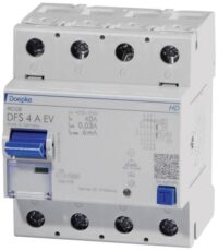 DOEPKE FI-Schutzschalter A 4-polig 400V 40A DFS4 040-4/0,03-A EV HD 0,03A 4TE Reiheneinbaugerät