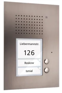 TCS Tür Control Audio Außenstation PUK 2 Tasten 1spaltig Unterputz e PUK02/1-ES
