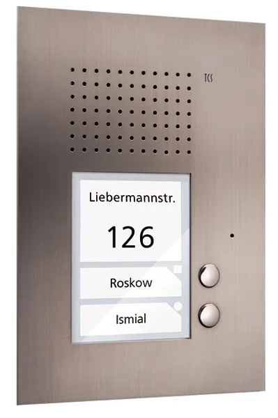 TCS TCS Tür Control Audio Außenstation PUK 2 Tasten 1spaltig Unterputz e PUK02/1-ES