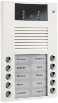 TCS Tür Control Video color Außenstation 10Tast 2reih Aufputz weiß AVE14103-0018