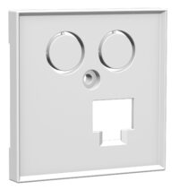 Bild vom Produkt: homeway HW-Z0LVWG55V1 one. TV+LAN 55x55mm Zentralplatte verkehrsweiß
