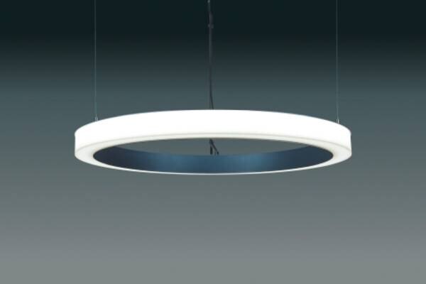 Ø515 H53mm 230V 37 5W IP20 3000K CRI80-RAL9006 AULE-515 Ringleuchte DALI