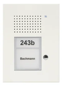 TCS Tür Control Audio Außenstation PUK 1 Taste 1spaltig Unterputz we PUK01/1-WS