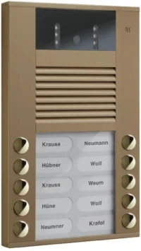 TCS Tür Control Video color Außenstation 10Tast 2reih Aufputz bro AVE14103-0012