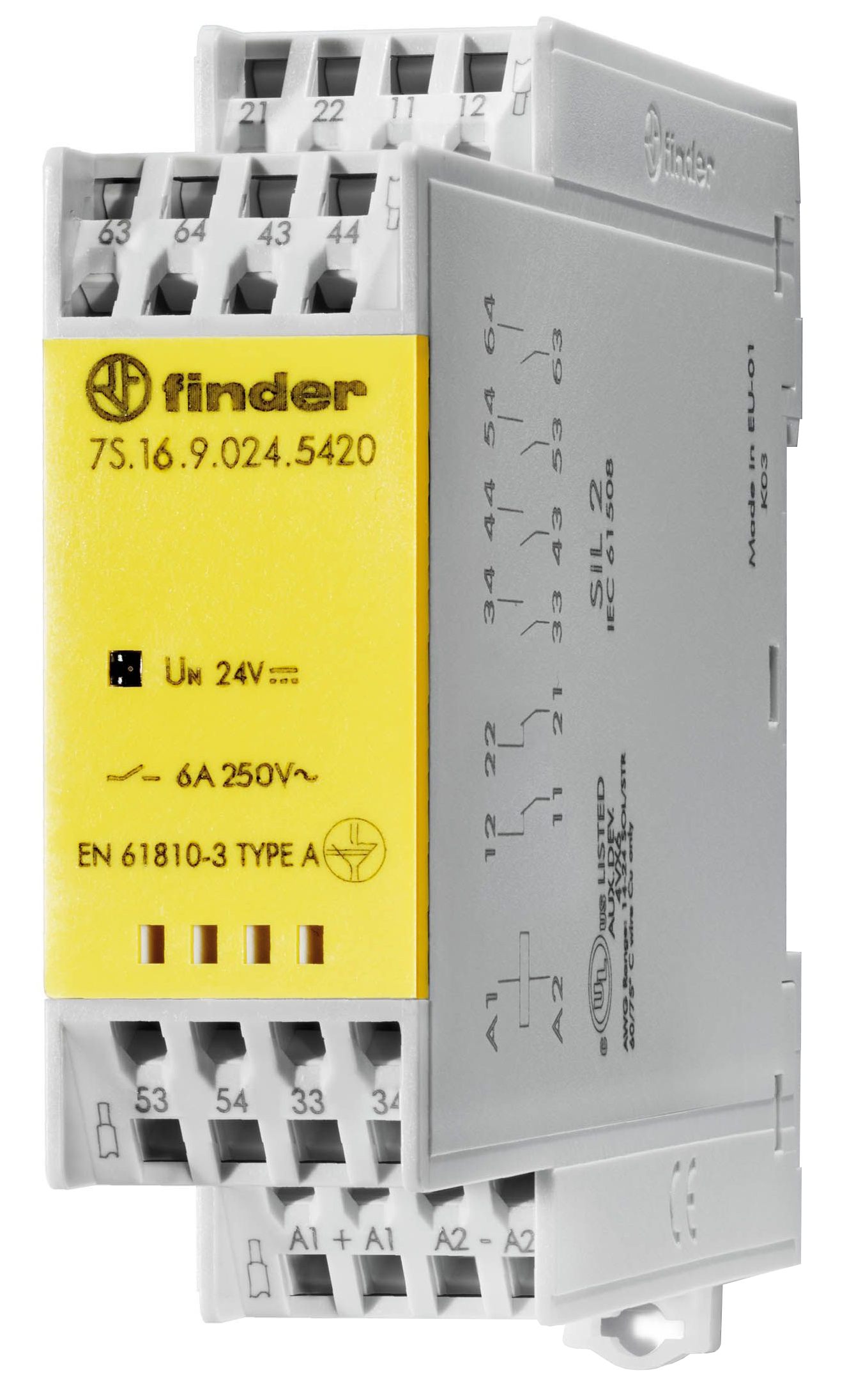 Finder Finder Relaismodul 4S, 2Ö, 6A 7S.16.9.024.5420