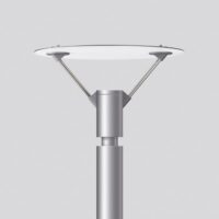 BEGA LED-Aufsatzleuchte 39,7W 76mm 3000K 77208K3 3131lm si Konv Alu Gl_opal IP65