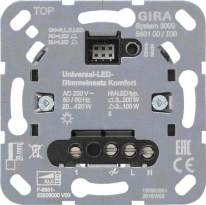 B-Ware Gira Uni-LED-Dimmeinsatz komfort 540100