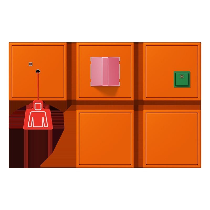 Jung Jung NRS LC 0834-2 224 Notrufset mit USV Serie LS orange (32080)