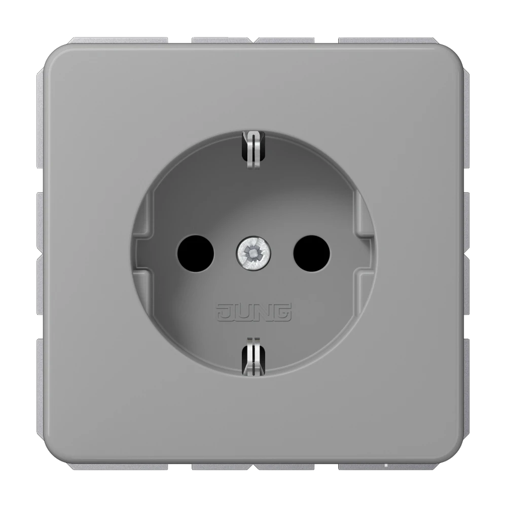 Jung Jung CD 1521 GR SCHUKO®-Steckdose 16 A 250V ~ Schraubklemmen Duroplast Serie CD