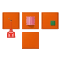 Jung NRS LC 0834 260 Notrufset Serie LS orange vif (4320S)